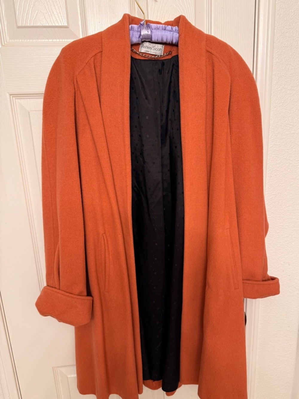 Vintage Ashley Scoot Wool below the knees open front coat